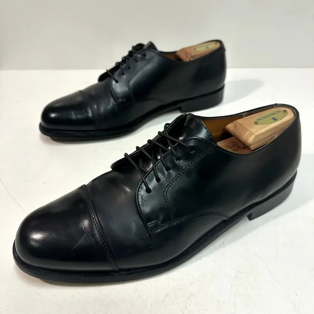 VGUC Rancourt & Co x Cole Haan Cap Toe Derby Black Calf Maine USA 11 Wide E